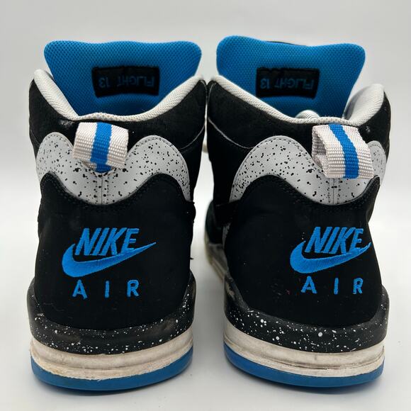 Nike Air Flight '13 Mid Mens Size 12‎ "Black Photo Blue" Sneakers 579961-001 - Picture 4 of 8